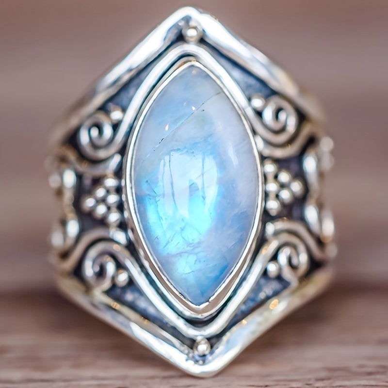 Bertha Silver Moonstone Ring