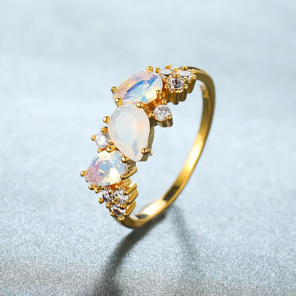 Ruby Moonstone Ring