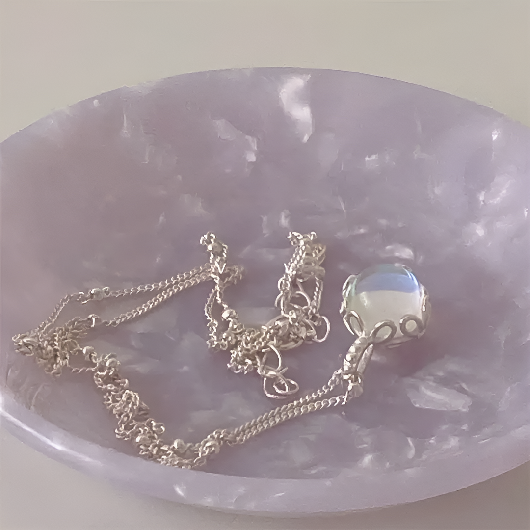 Coral Moonstone Necklace