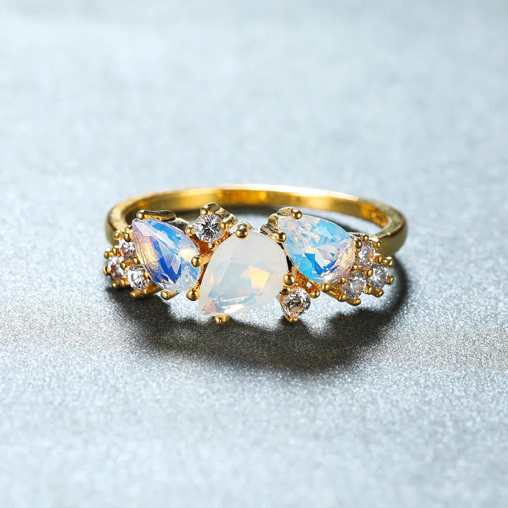 Ruby Moonstone Ring